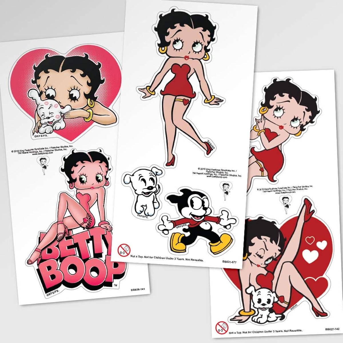 Betty Boop Collector's Sticker with Puggy and Bimbo