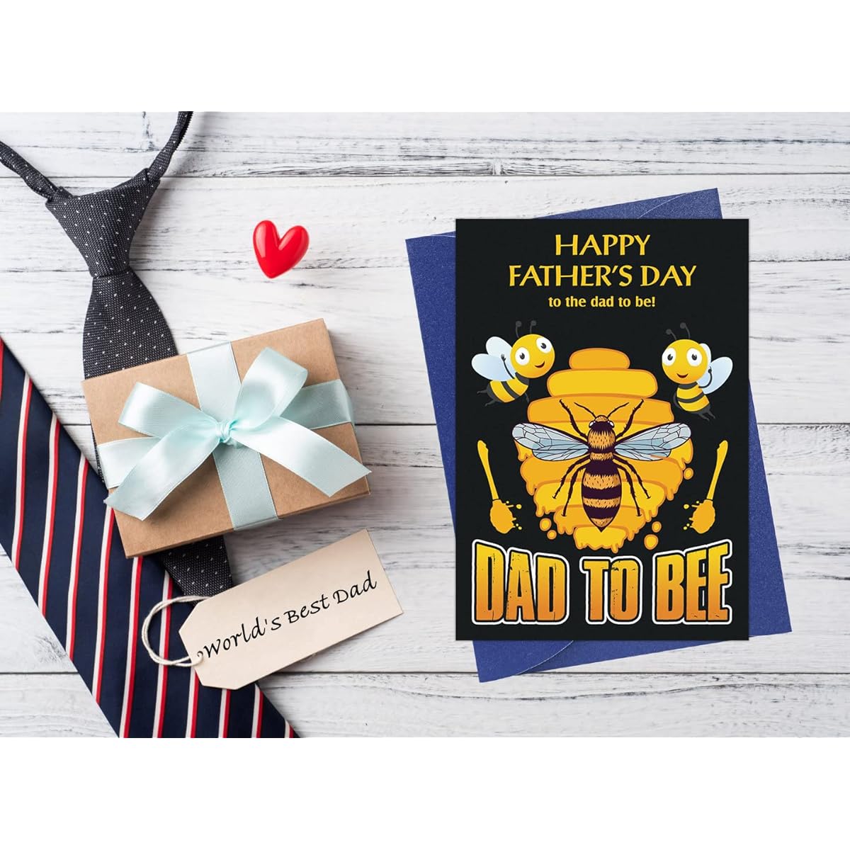 WhatSign Happy First Fathers Day Card for Dad Funny First Fathers Day Gift Card Father's Day Gift for New Dad Daughter Son Wife New Dad To Be 1st Fathers Day Card with Envelope