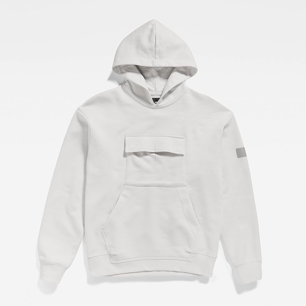 [G-Star Low] Hoodie Hoodie Sweatshirt Men's Loose Fit DOUBLE POCKET LOOSE HOODED SWEATER