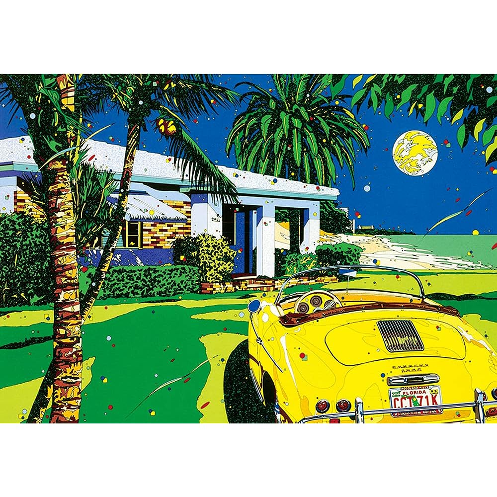 Hideto Suzuki ◆ [Miami Moon] ◆ Art print ◆ Framed ◆