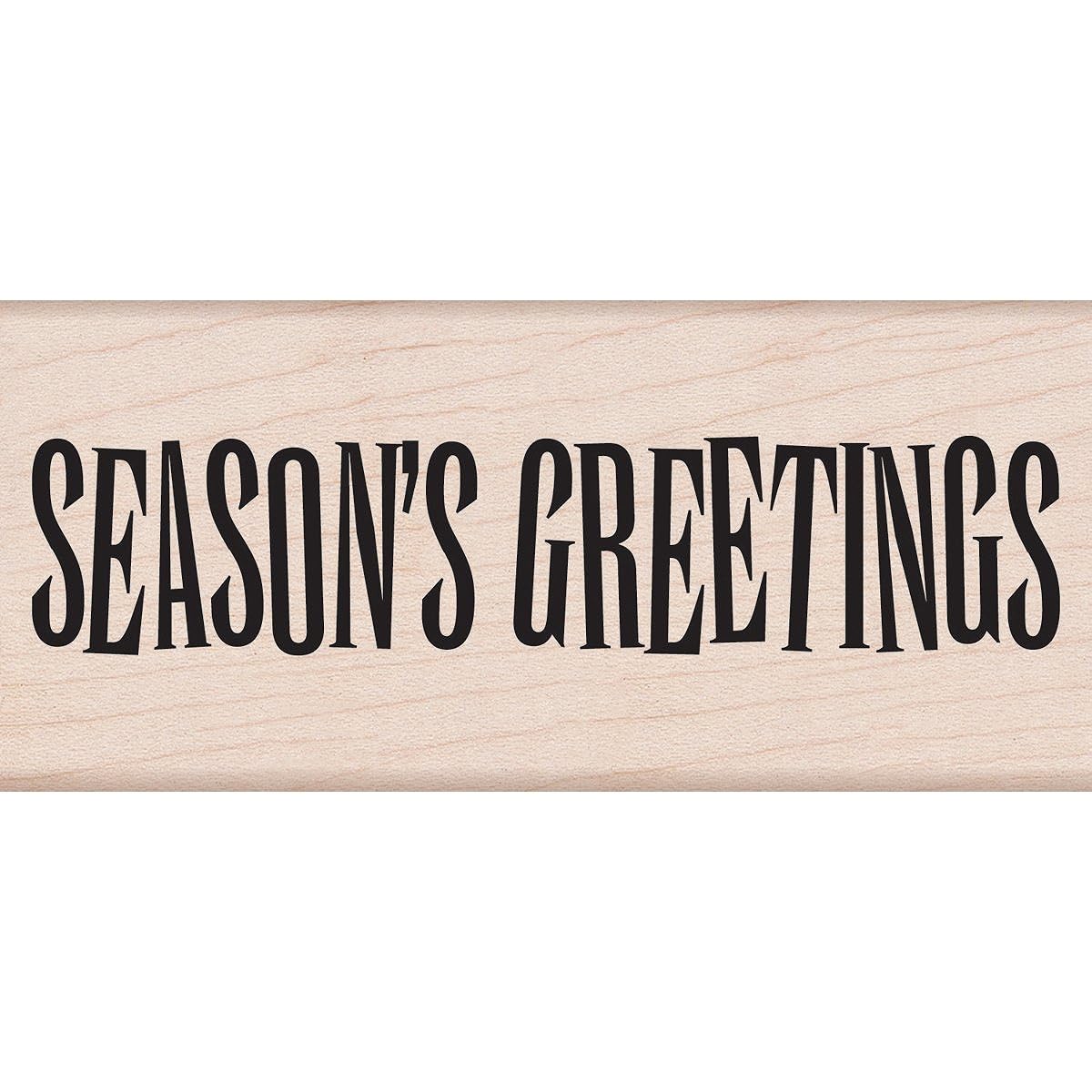 Hero Arts Mounted Large Rubber Stamp Season's Greetings