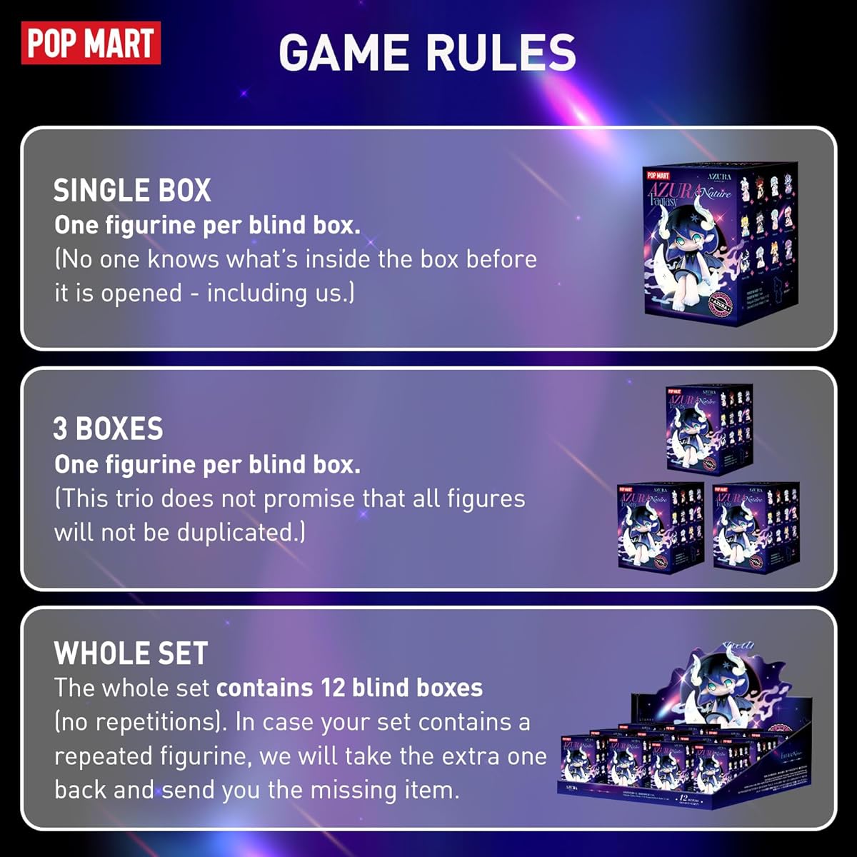 POP MART Azura Fantasy Nature Series Figure Azura Blind Box Figure Random Design Action Figure Collectible Toy Home Decoration Holiday Birthday Gift for Girls and Boys Single Box