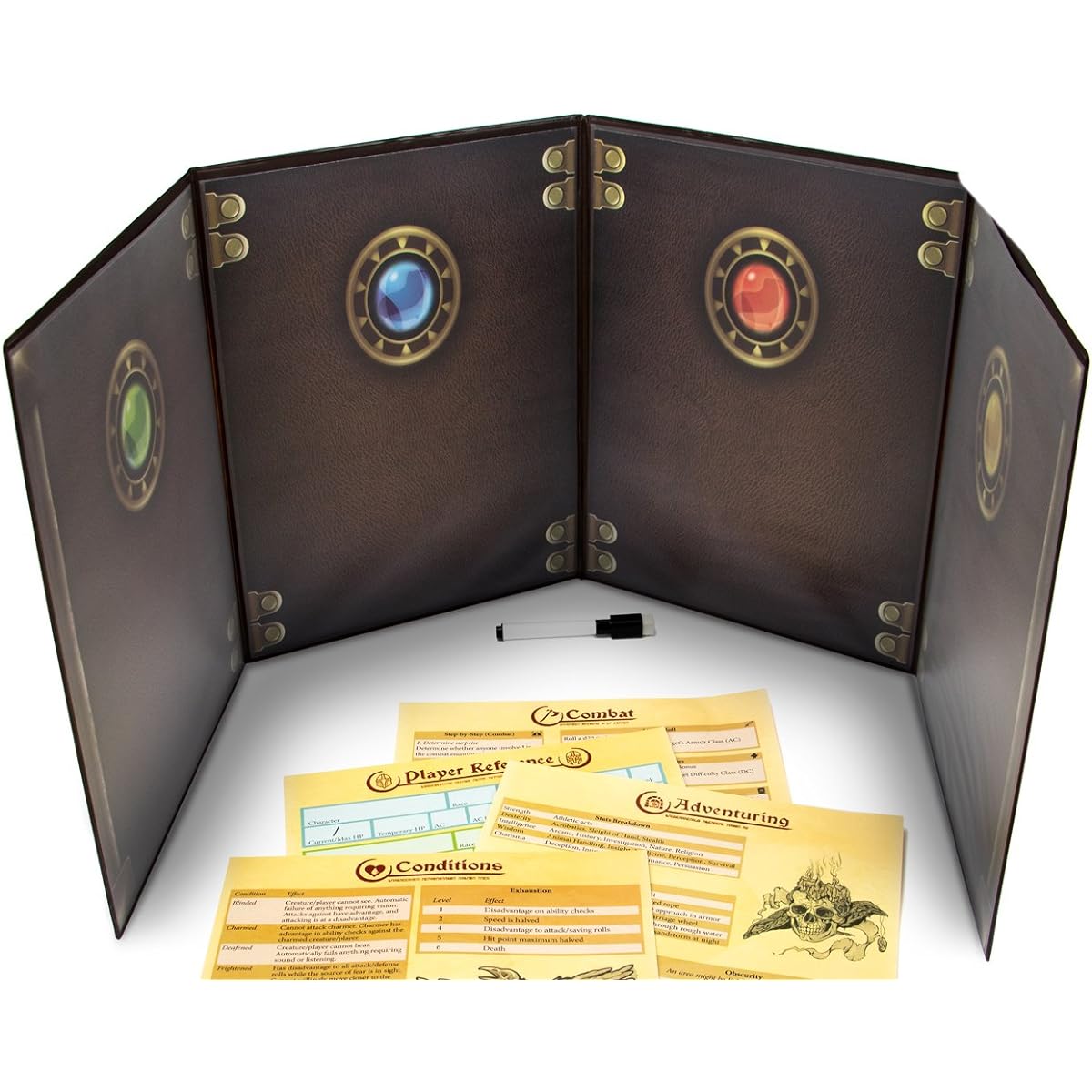 Masters Tome Customizable 4 Panel Screen - Black with Bonus Insert