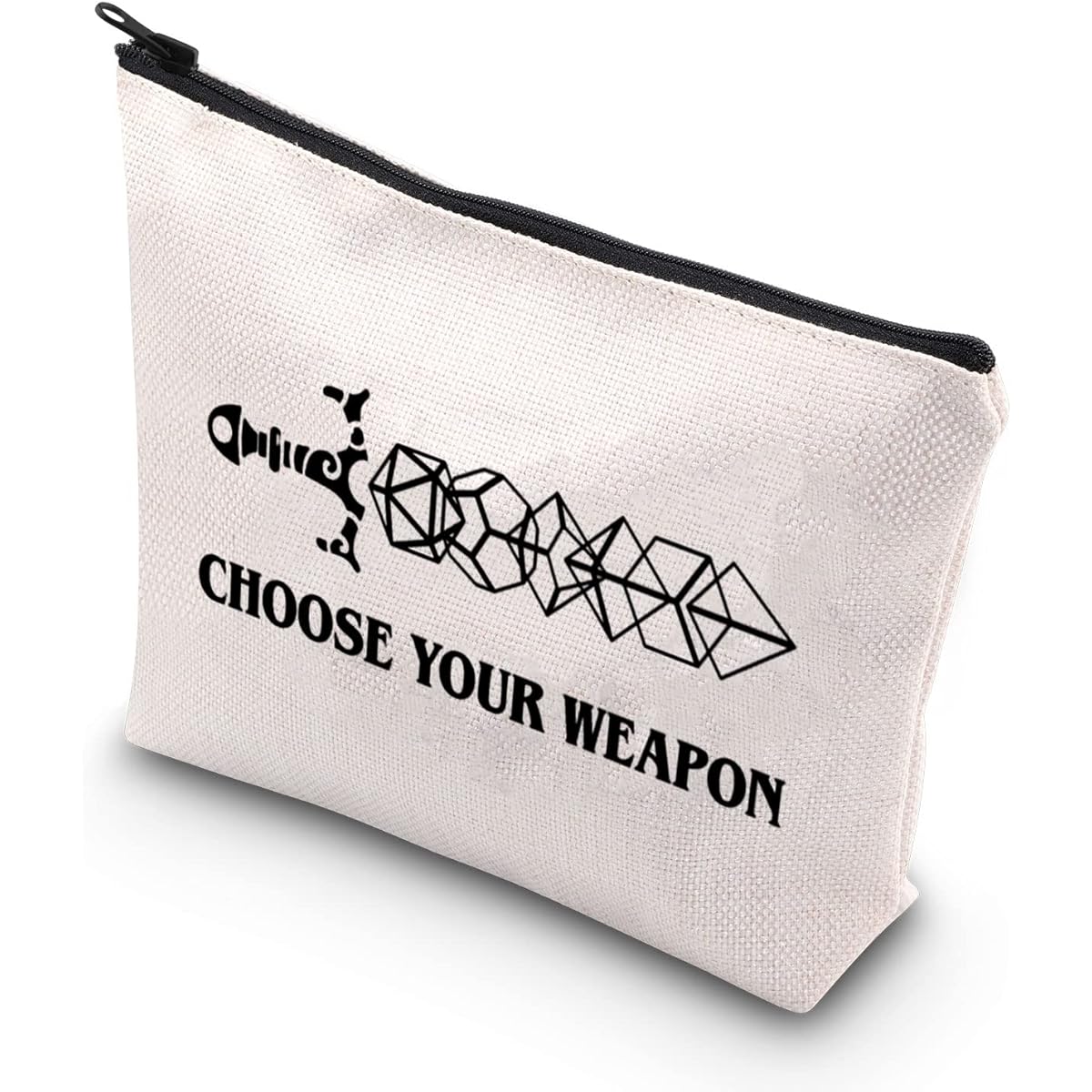 BDPWSS Choose Your Weapon D&D Gamer Makeup Bag Dragons D20 RPG Gaming Gifts Dungeons Tabletop Role Playing Gamer Gifts, Choose Your Dice, Waterproof