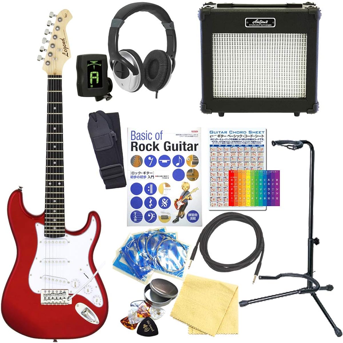 Electric guitar mini type beginner set 15-piece set mini guitar Legend LST-MINI CA