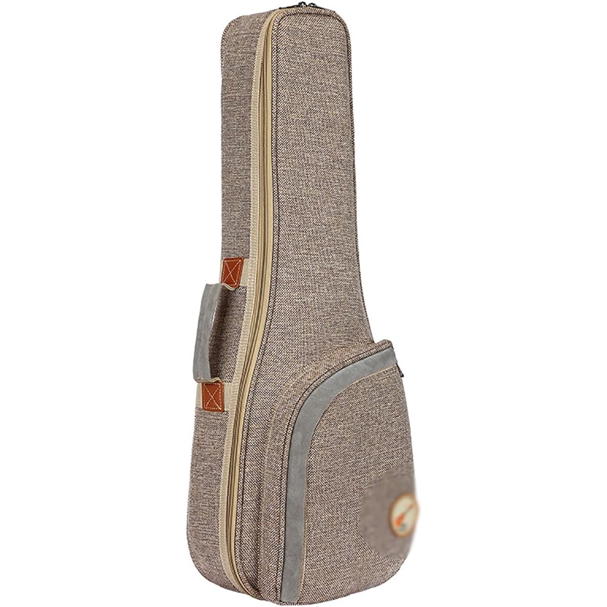 Ukulele Bag Ukulele Case Ukulele Bag Cotton Linen Backpack Shoulder Thick Case 21 23 26 inch Ukulele Equipped with Protective Cushion (Color: Photo Color, Size: 26inch)