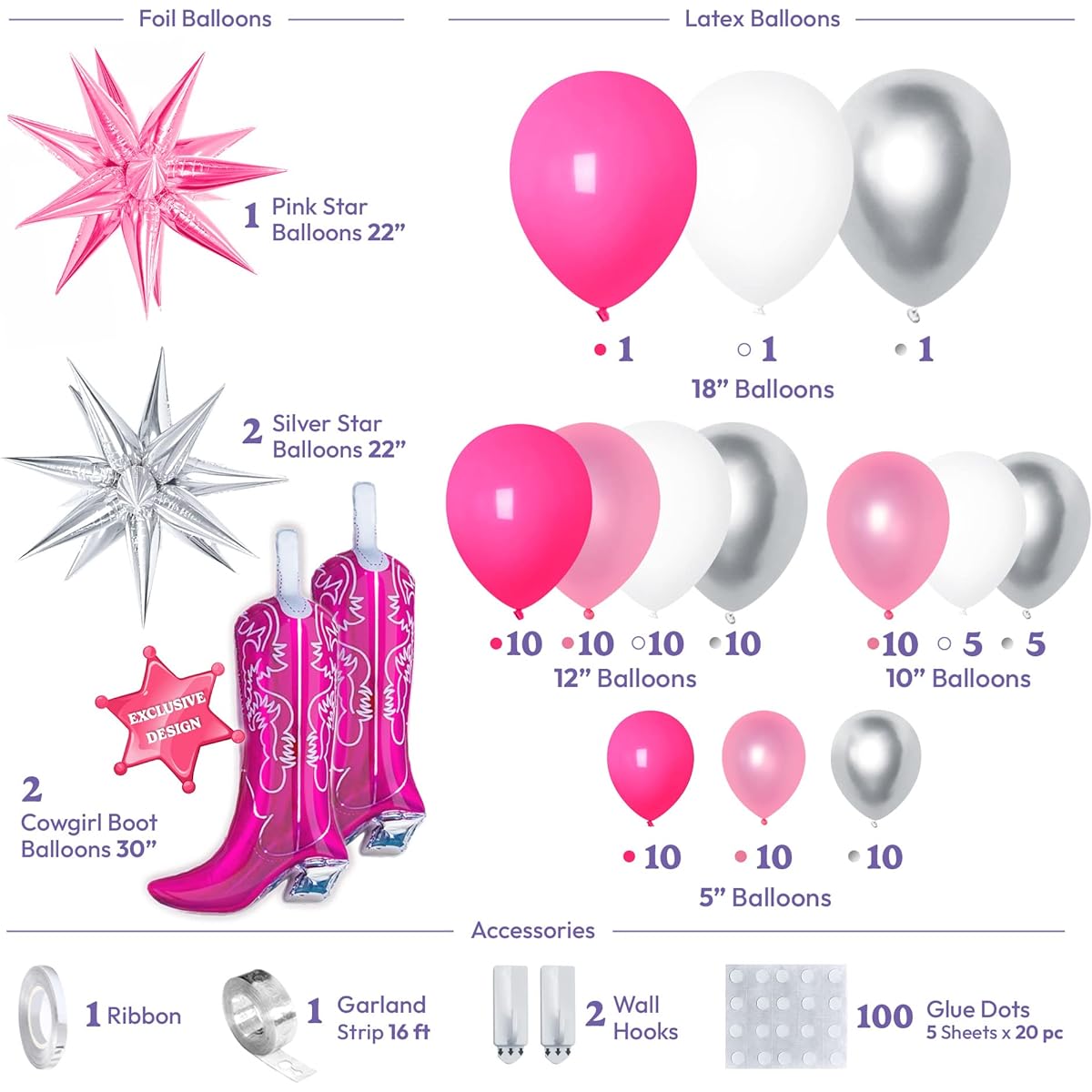 Cow Girl Balloon (Cow Girl Large Pack)