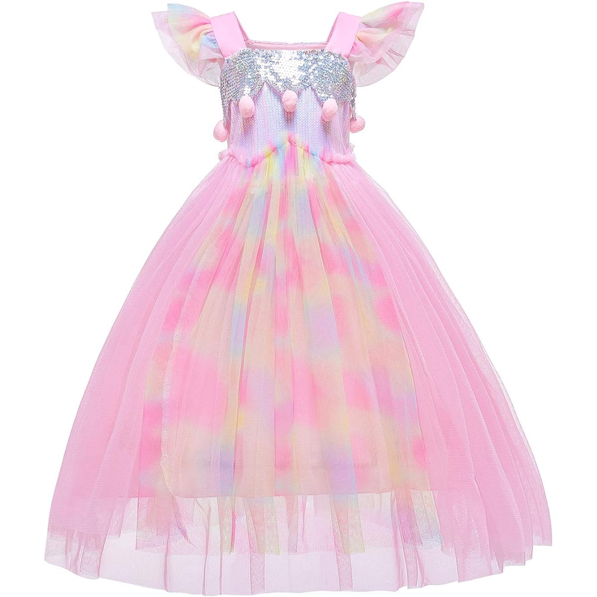 BanKids Unicorn Dress for Girls, Unicorn Costume Pageant Princess Party Dress with Unicorn Headband, Ages 2-12