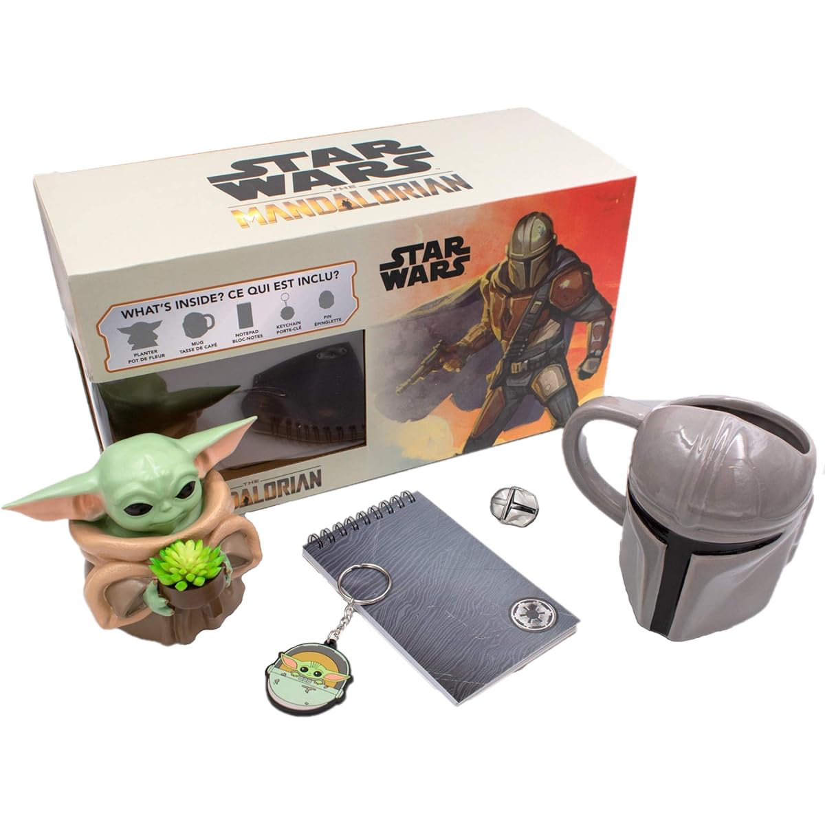Mandalorian Collector's Box | Includes 5 exclusive items including a child's planter, Mandalorian pin and more