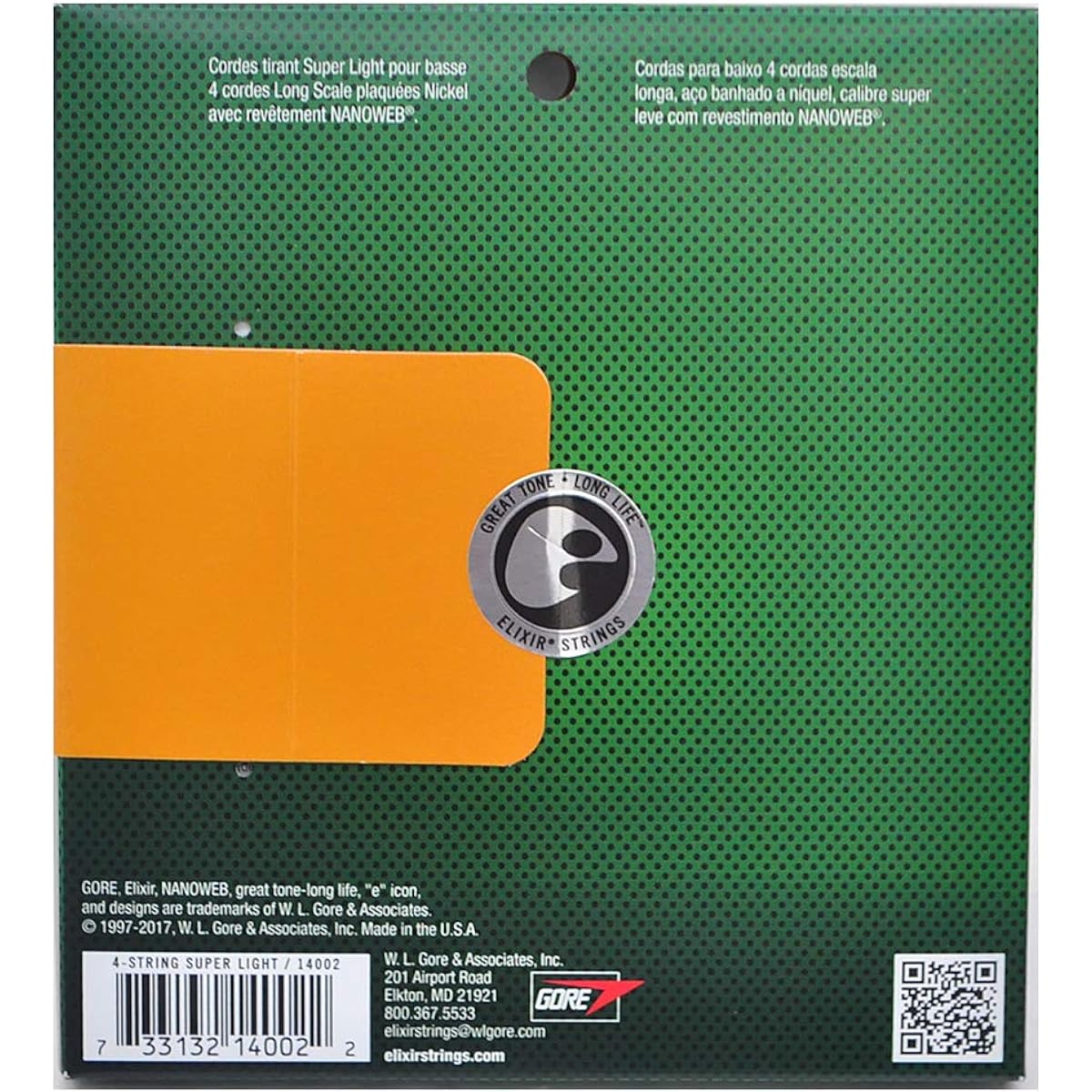 ELIXIR NANOWEB Super Light Long Scale #14002 Electric Bass Strings