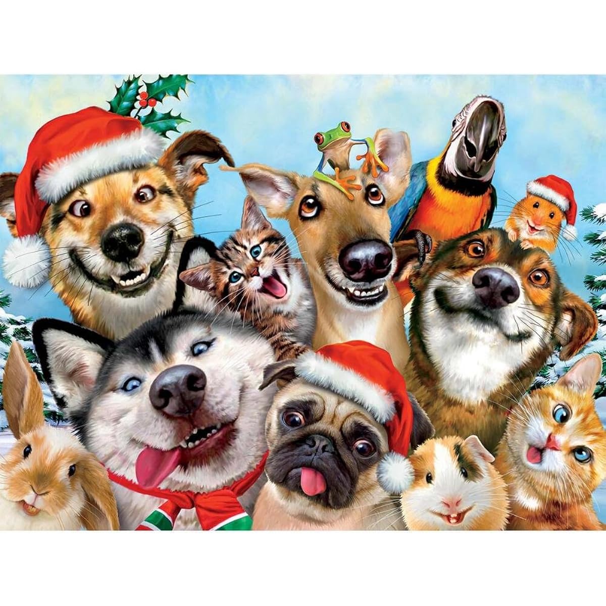 Herrschners Christmas Doggy Selfie Jigsaw Puzzle