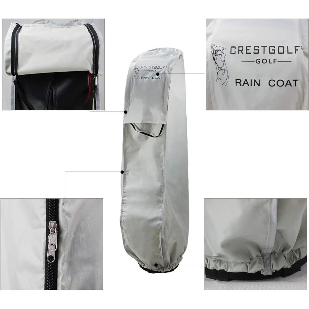 Crest Golf Back Cover Golf Travel Cover Rain Cover Waterproof Dustproof Cover Caddy Bag Balcony Golf Back UV Protection Antistatic Cover Protects the Lifespan of Your Golf Bag from Rain and Snow Storage Delivery Delivery Men's Women's