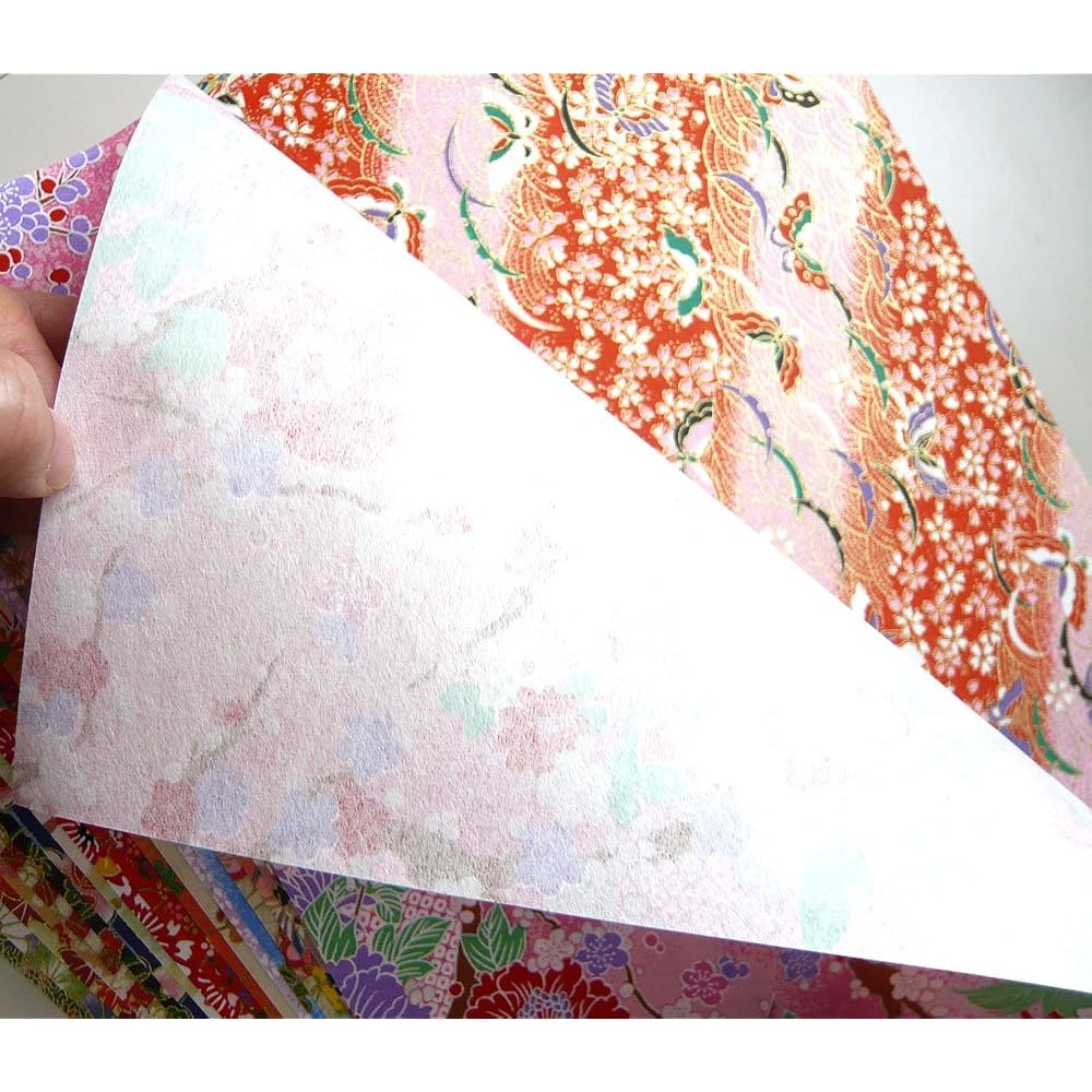 Washi Kawasumi Chiyogami Yuzen Washi B4 100 patterns, 1 sheet each, 100 sheets
