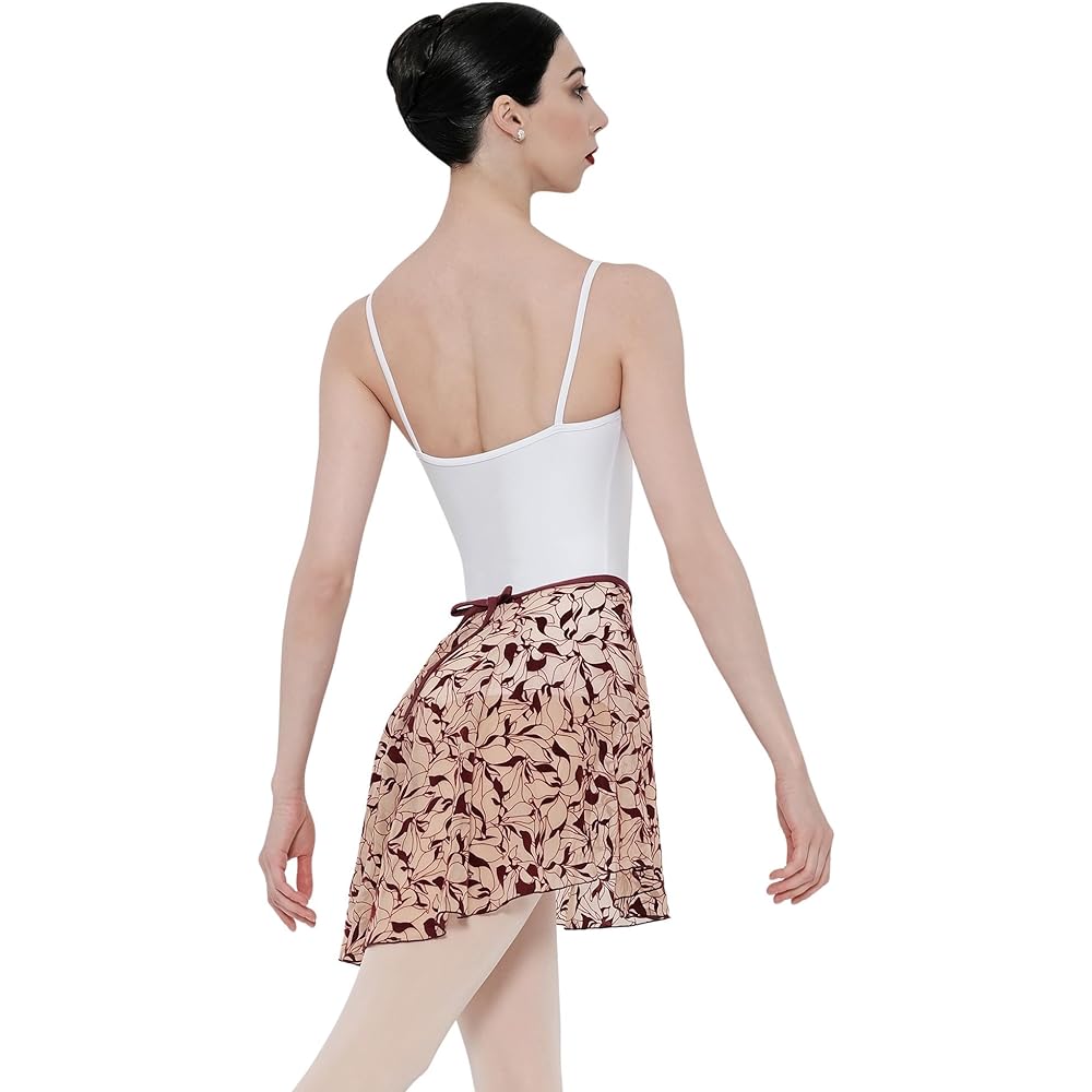 Wear Moi Ballet Tulle Skirt Women's [DRYADES] Medium Length Pull-on Type Floral Flocky Stretch Tulle [Genuine Product]