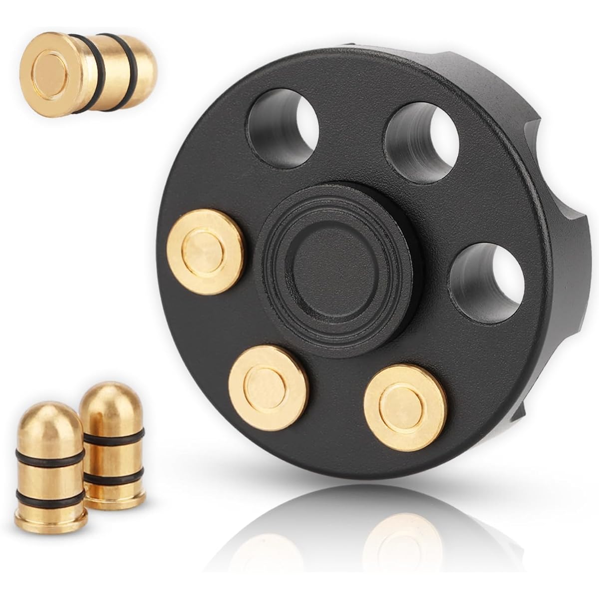 Cool Fidget Sensory Toy Transformable Metal ADD ADHD Autism Stress Reduction Anxiety Countermeasure Desk Toy Noise Free Focus Gift with Carry Case for School Home Office Classroom - Matte Black