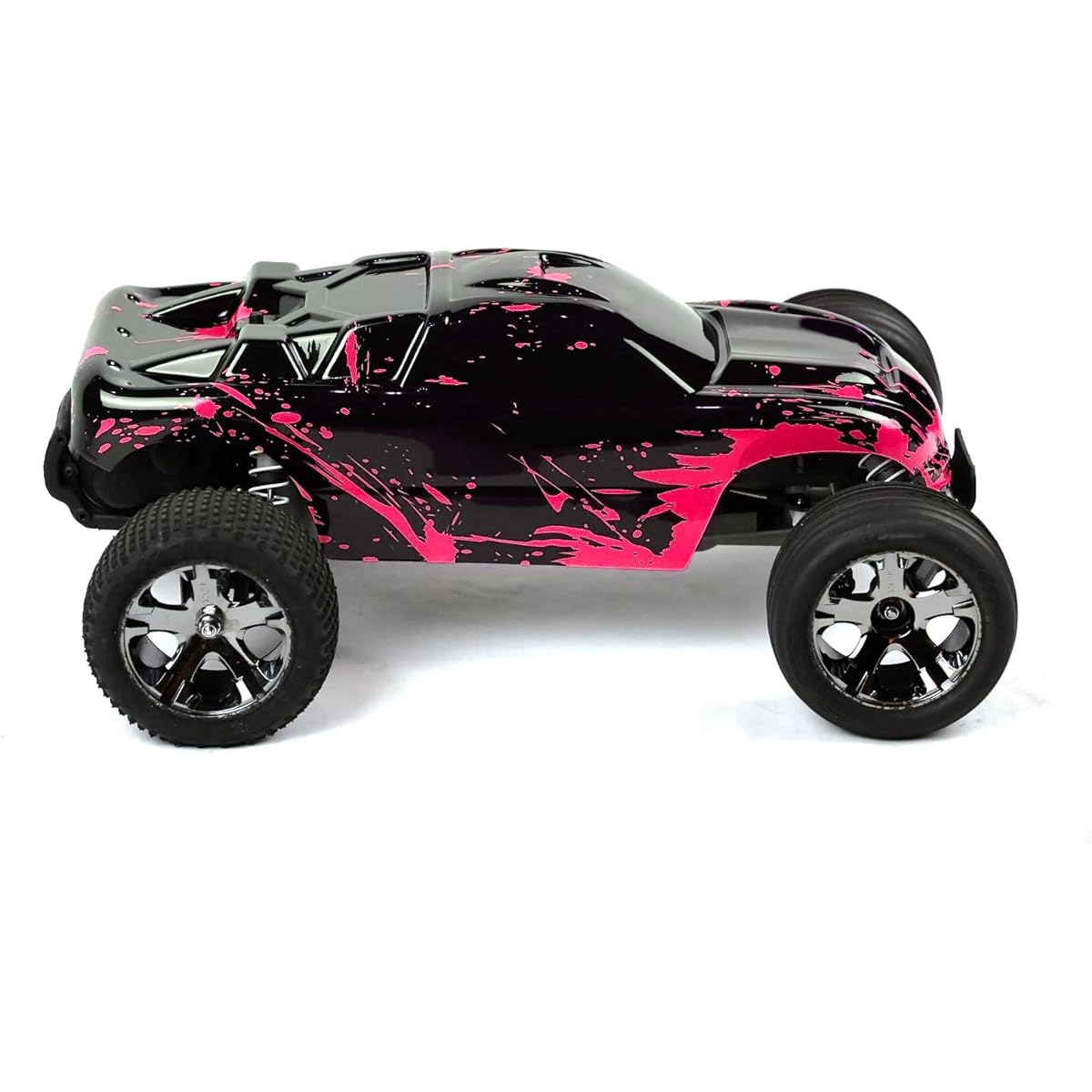 Custom Body Muddy Neon Red over Black for 1/10 Scale RC Cars and Trucks (Truck Not Included) R-NR-01