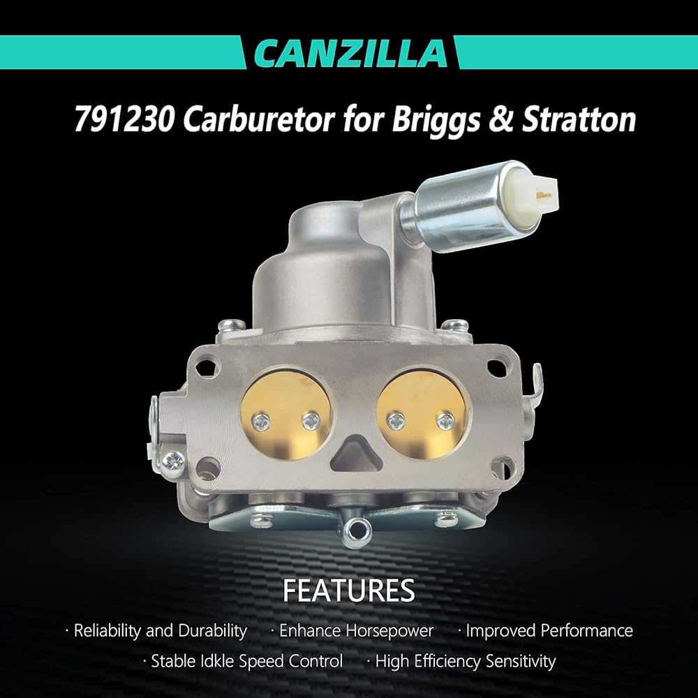 CANZILLA 791230 Briggs and Stratton V-Twin Carburetor for 20HP 21HP 23HP 24HP 25HP Intek Vertical Engine, 799230 699709 499804 MIA10632 for Lawn Mower Tractor