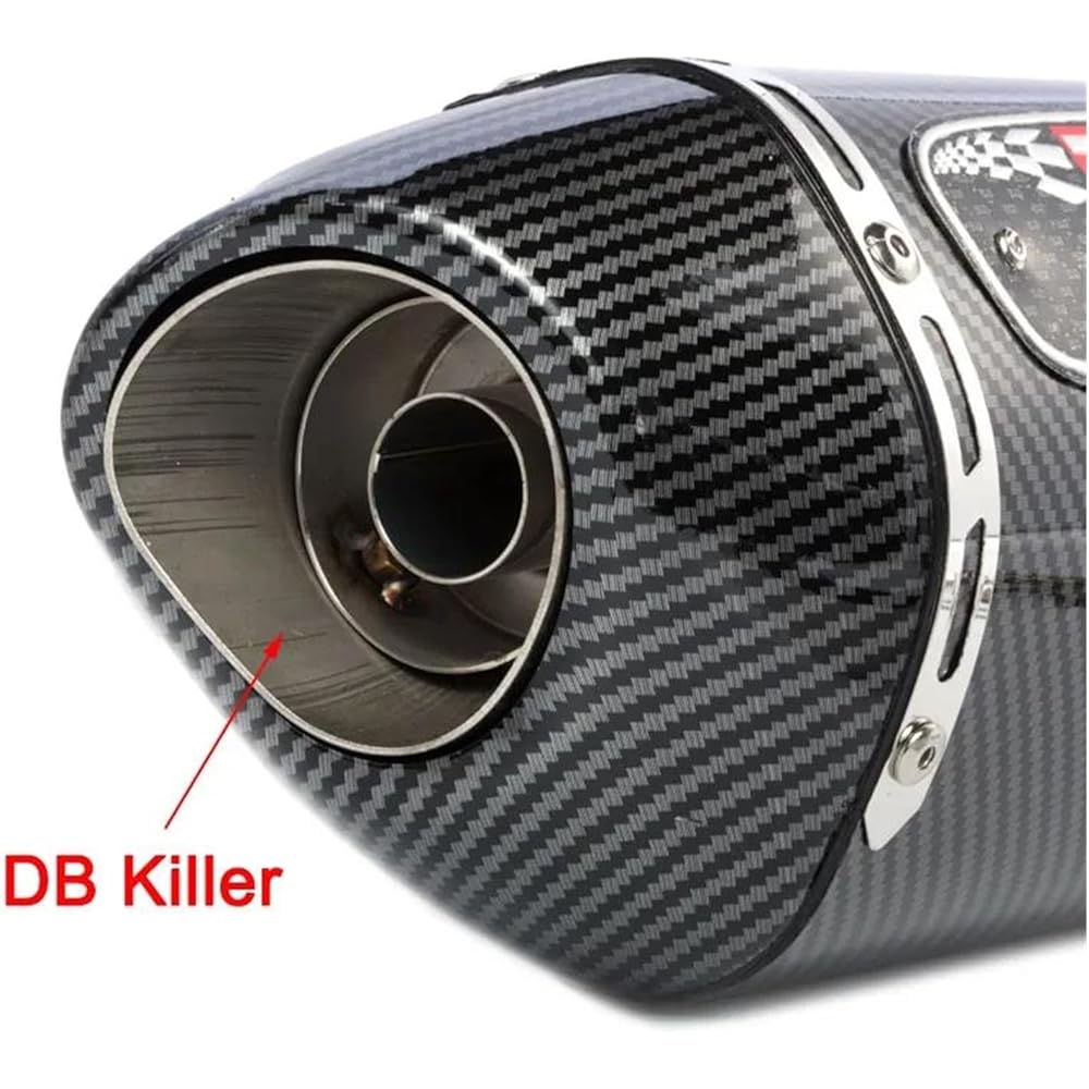 Muffler Motorcycle Muffler Fits R7 YZF-R7 2021 2022 2023 Exhaust Motorcycle Exhaust Muffler and Front Header Link Pipe (Color: D)