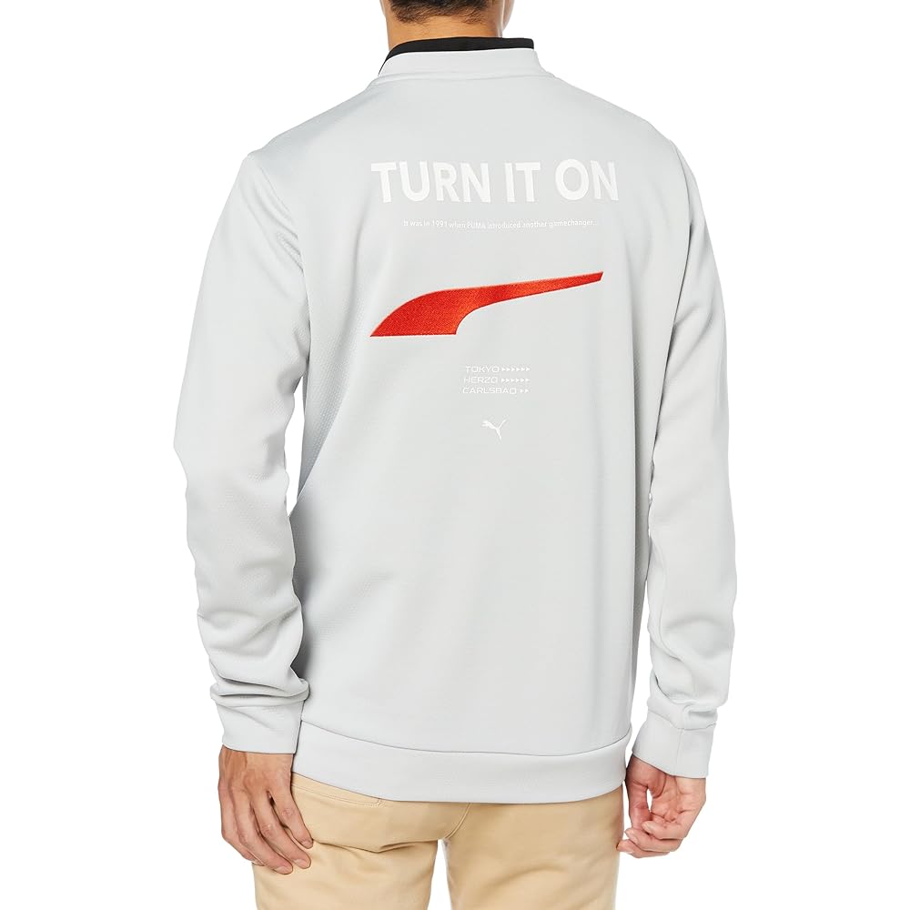 [PUMA] Men's Outerwear Golf Stretch Slogan Logo Crew Sweat Pullover