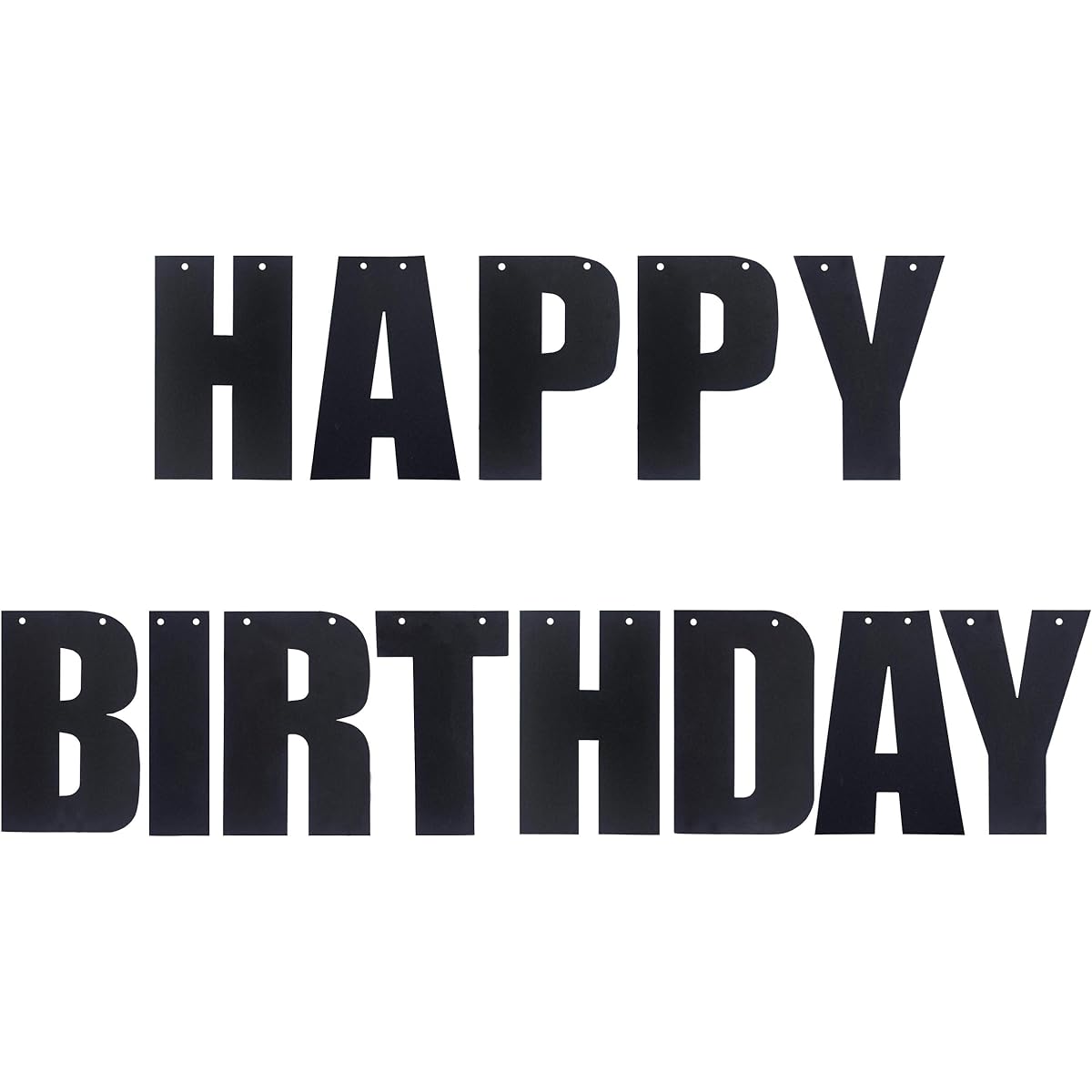 Black Happy Birthday Letter Banner Birthday Decorations Party Decorations Celebration Supplies