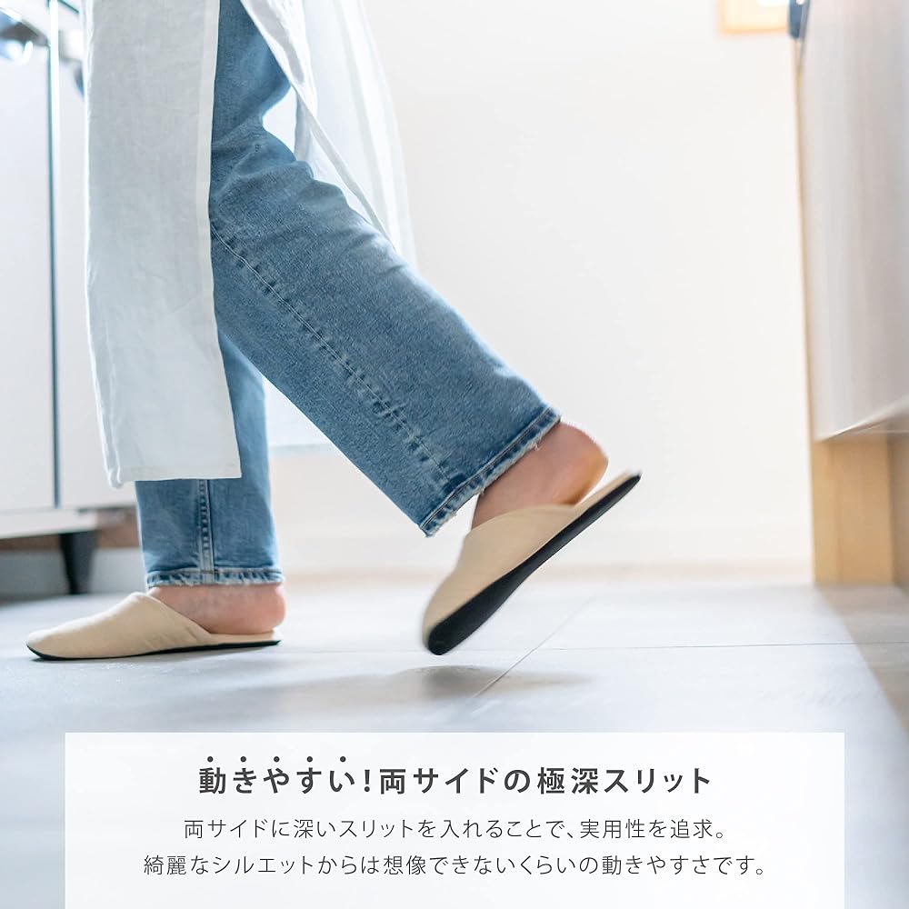 [Family storage] Apron made of 100% French linen, made with carefully selected materials, long, stylish, covers the buttocks, natural material, cafe style, with pockets, around the neck, simple, plain, stylish, no iron, for salons, cooking classes, hemp,