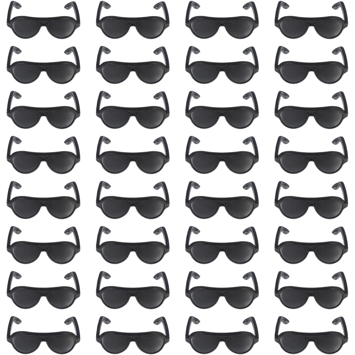 Toddmomy Doll Sunglasses Mini Sunglasses 80pcs Black Sunglasses Doll Costume Accessories for Crafts, Dollhouse, Doll House, Doll DIY Decoration
