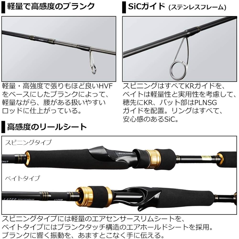 DAIWA Boat Seabass Rod Lateo BS 63MS Fishing Rod