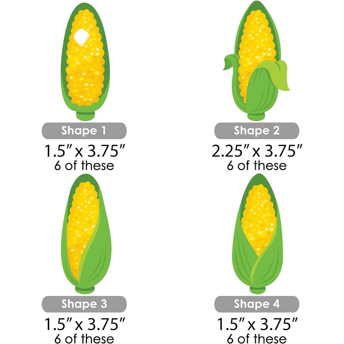 Big Dot of Happiness It's Corn - DIY Shaped Fall Harvest Party Cutouts - 24 Count