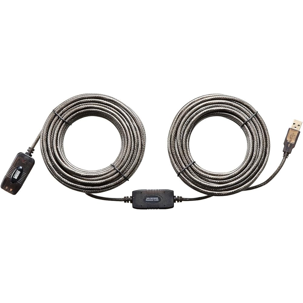 Sanwa Supply 20m Extension USB2.0 Active Repeater Cable A Male to A Female KB-USB-R220