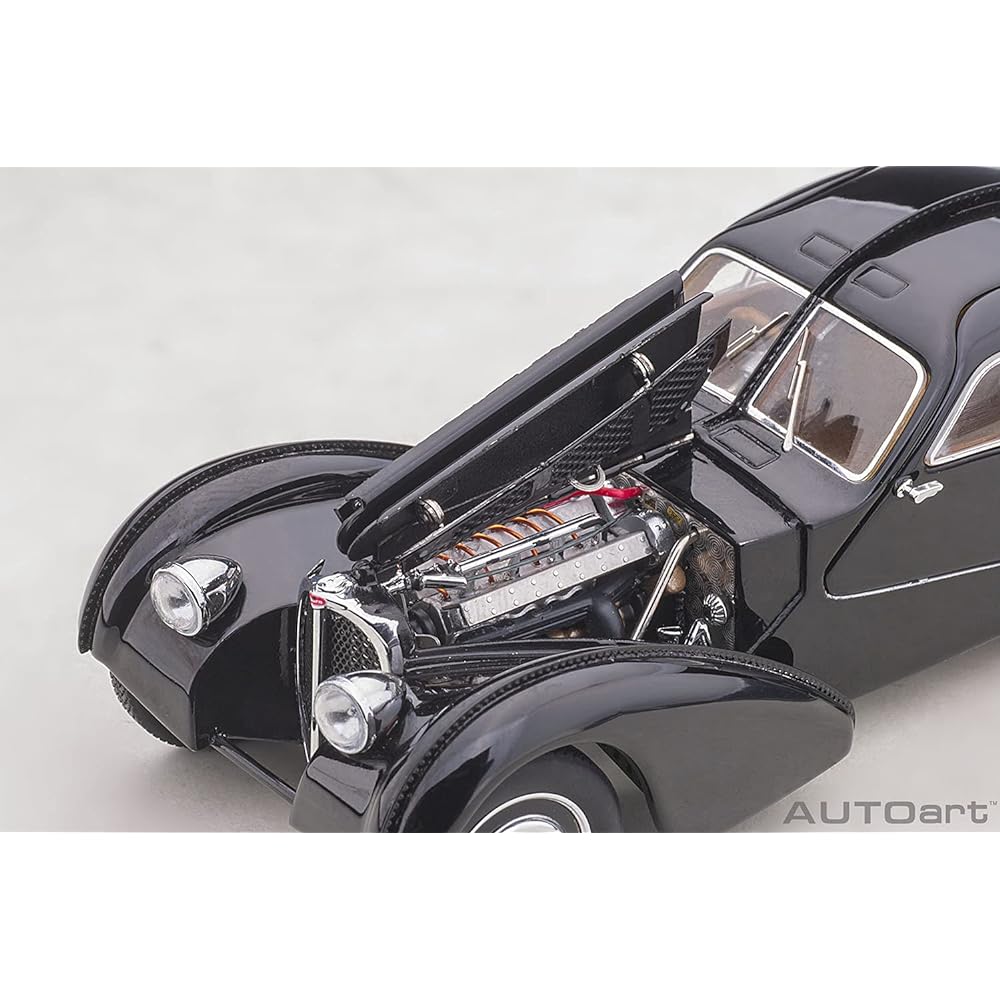 AUTOart 1/43 Bugatti Type 57SC Atlantic 1938 Black/Disc Wheel Finished Product 50946