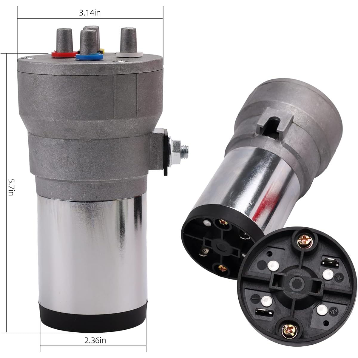 AOLIHAN Musical Air Horn Loud Five Trumpet La Cucaracha Music Sound Horn Full Complete Kit with Mounting Wires and Buttons Red 12V (LACUKARACHA Kit)