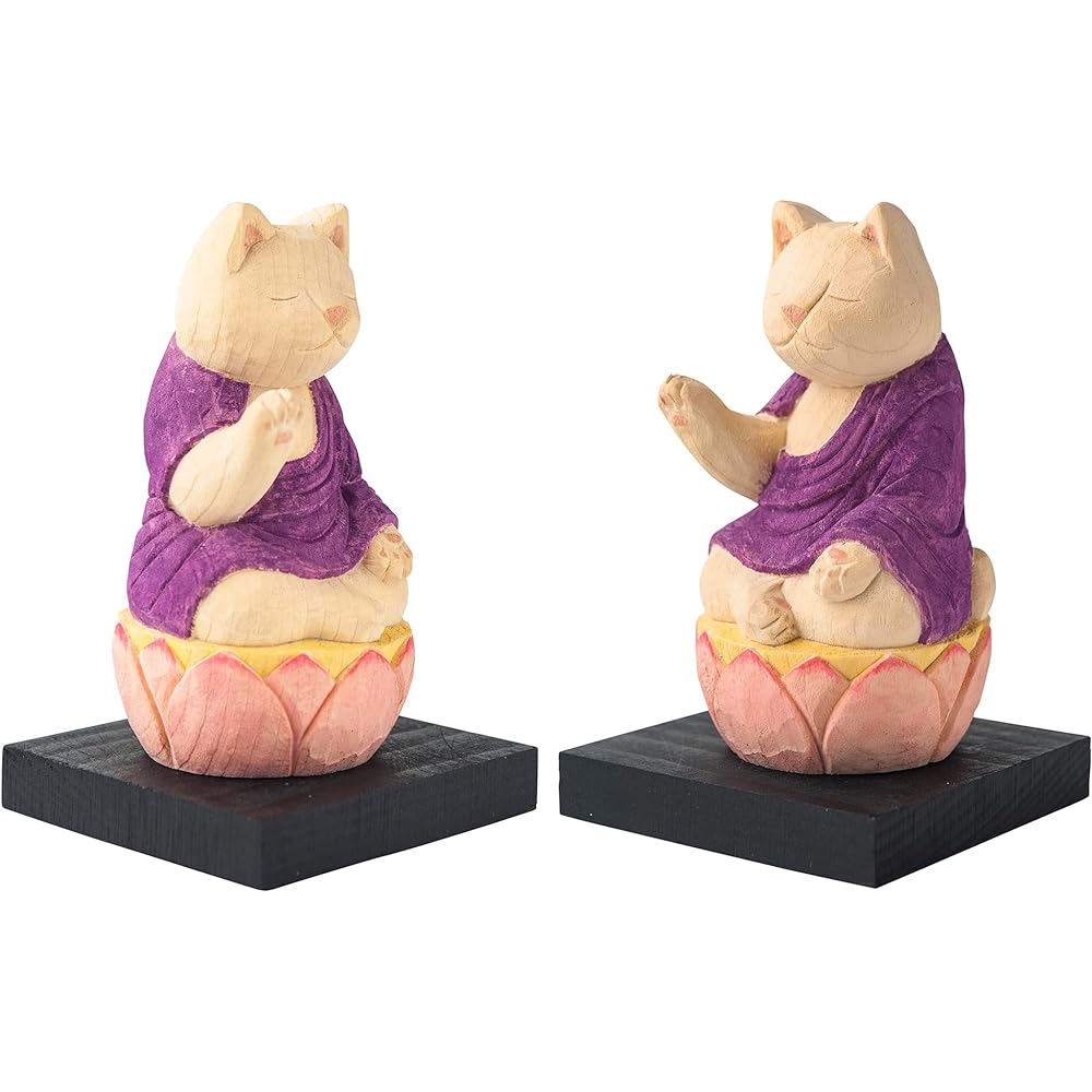Cat Buddha Amitabha Tathagata (Guardian Principal Image of the Year of the Dog and Pig) Buddha Shop Sakai Prototype Supervision_Twelve Zodiac Guardian Principal Image Beckoning Cat Maneki Cat Ornament (NB8 Amida