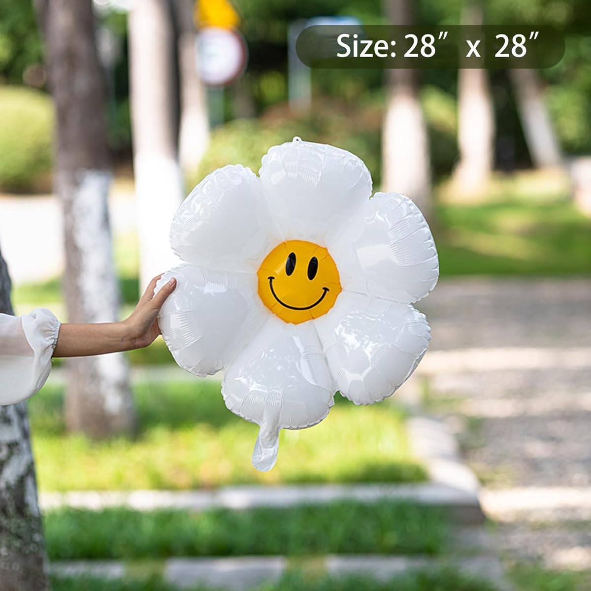 LOONELO Groovy Retro Hippie Balloons Boho Daisy Flower Balloons Daisy Flower Birthday Party Decorations Hippie Balloons Garland Party Supplies for Baby Shower Wedding Birthday Party (Black)