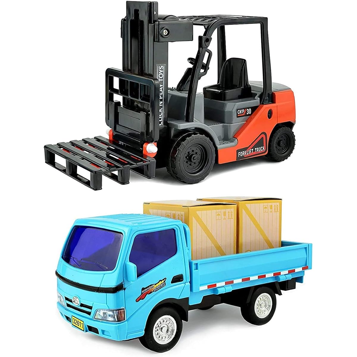 Click N' Play Forklift & Truck Play Set Vehicle