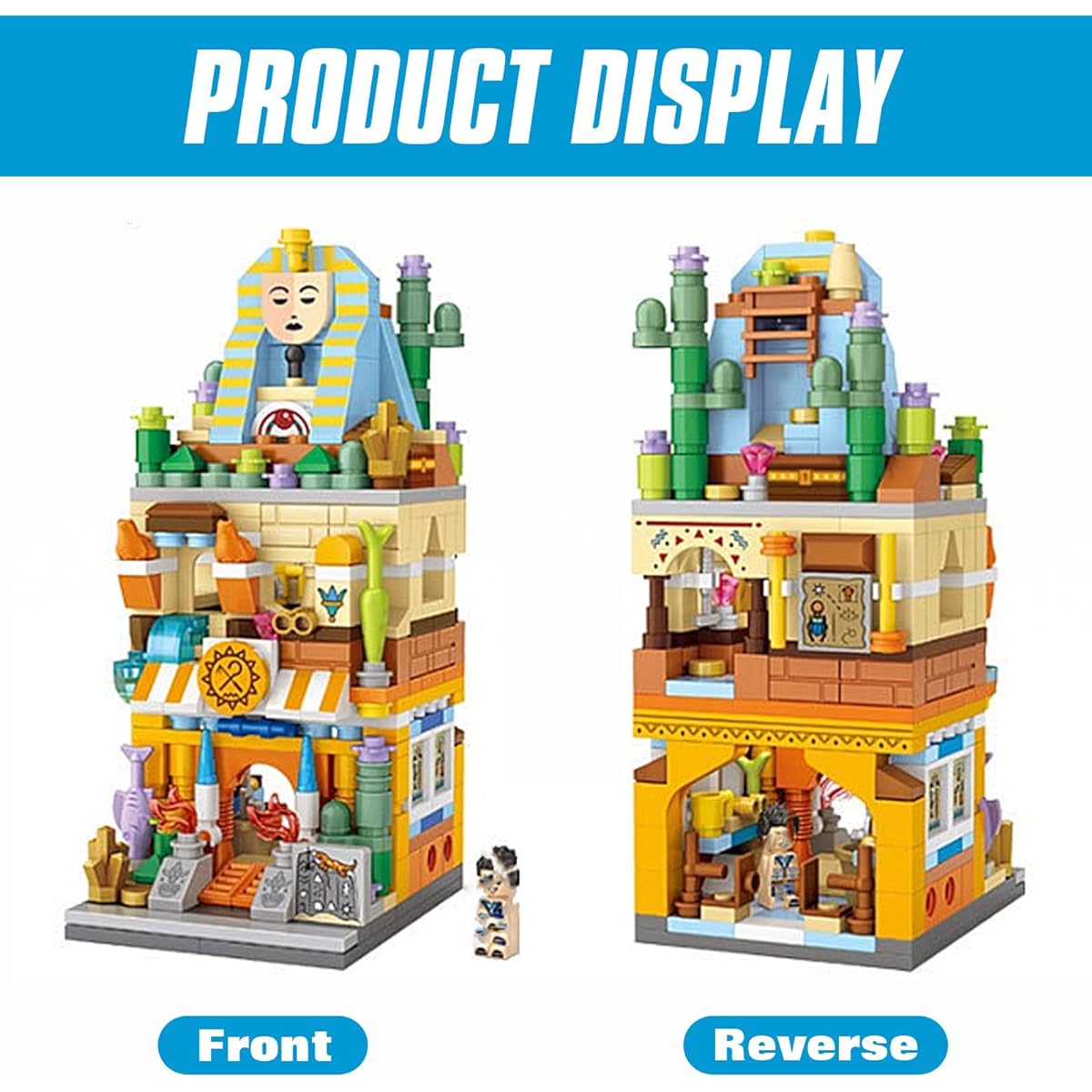 MEIEST Mini City Shop Street View Building Blocks Model Set Simulation Architecture Collection Particle Structure Building Bricks Toy Home Decoration, 14+(Archaeology)