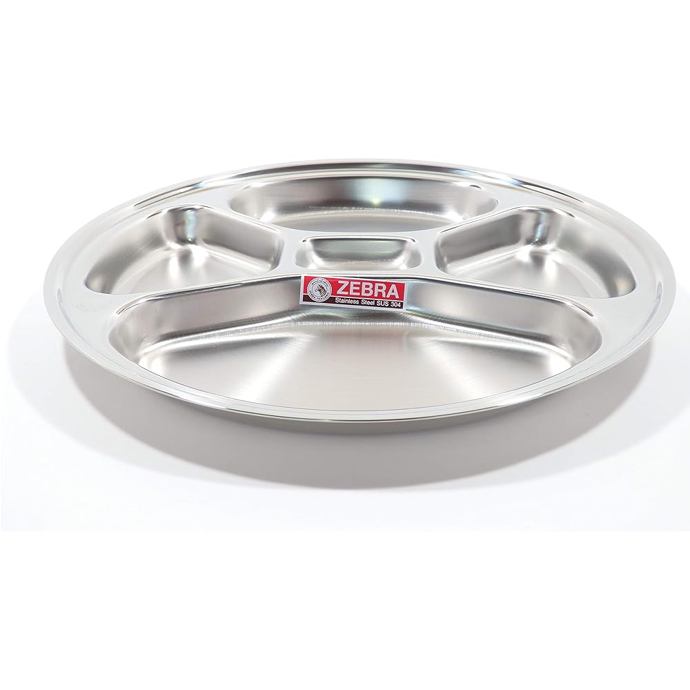 ZEBRA Stainless Steel Round Compartment Tray 30cm
