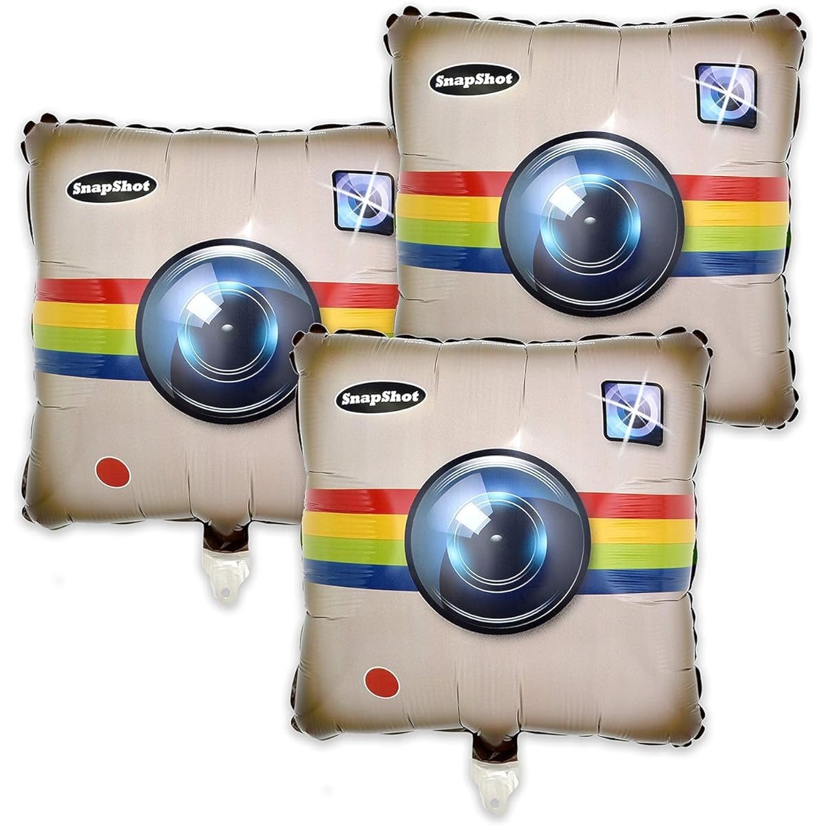 Havercamp Social Media 18" Snapshot Logo Square 3 Piece Mylar Balloons Social Media Party Collection