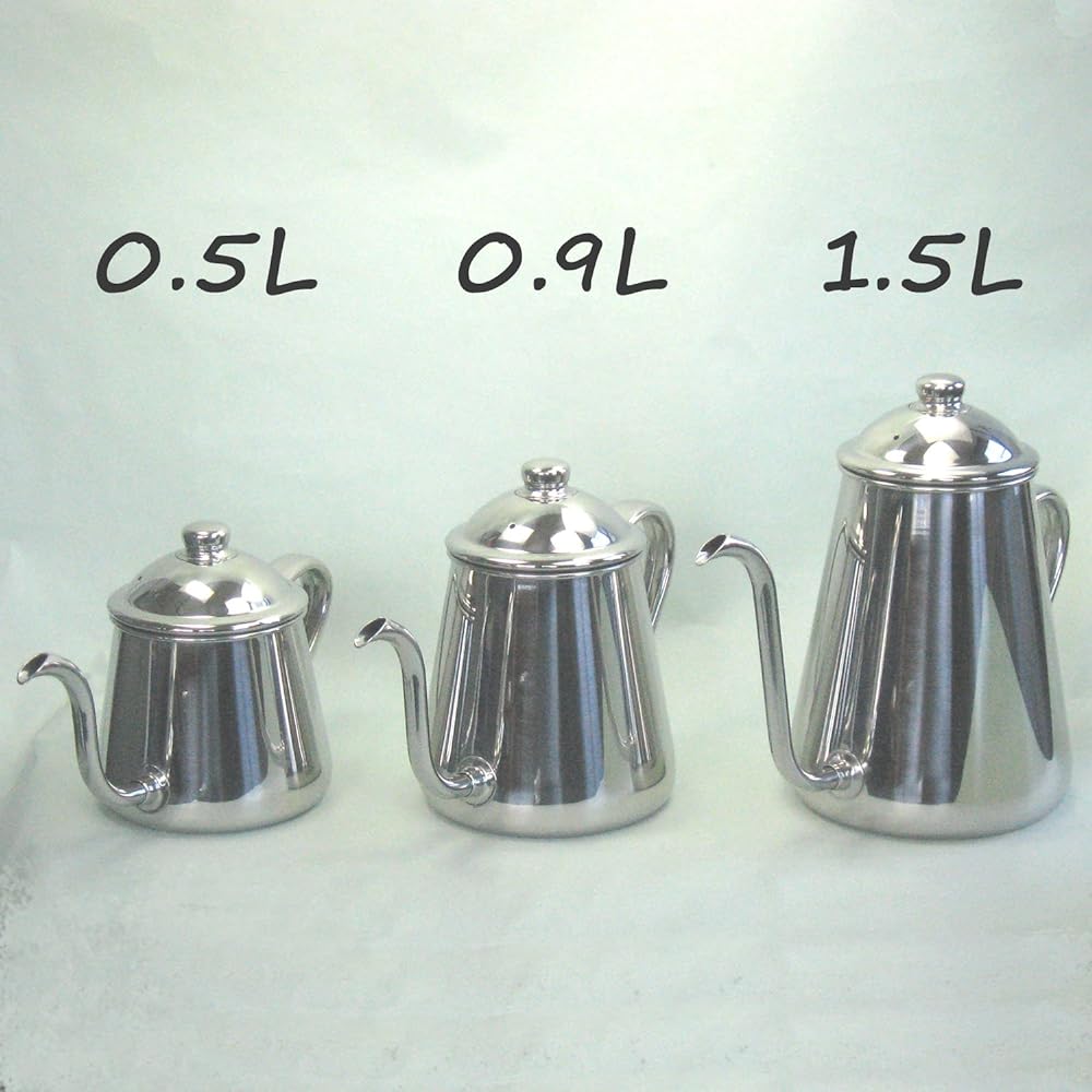 Takahiro Coffee Drip Pot 0.9L 18-8 Stainless Steel Compatible with IH