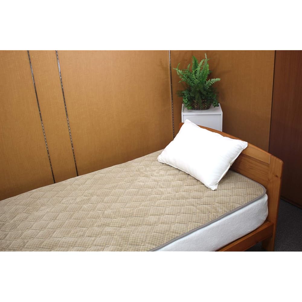 Romance Kosugi Bed Pad Beige Double (140 x 205 cm) Romance Bedrock Bath Bed Pad (Lightweight Type) 1-3335-7954-8400