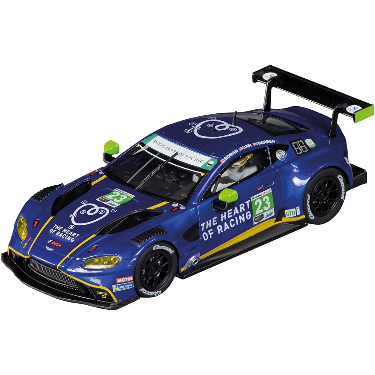 Carrera 27676 Aston Martin Vantage GT3 Heart of Racing No.23 1:32 Scale Analog Slot Car Racing Vehicle Evolution Slot Car Race Track
