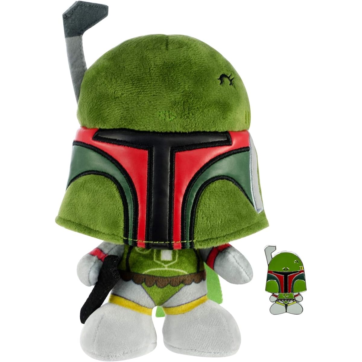 Underground Toys Star Wars Stylized 7" Plush with Enamel Pins | Set of 2 | Yoda & Boba Fett