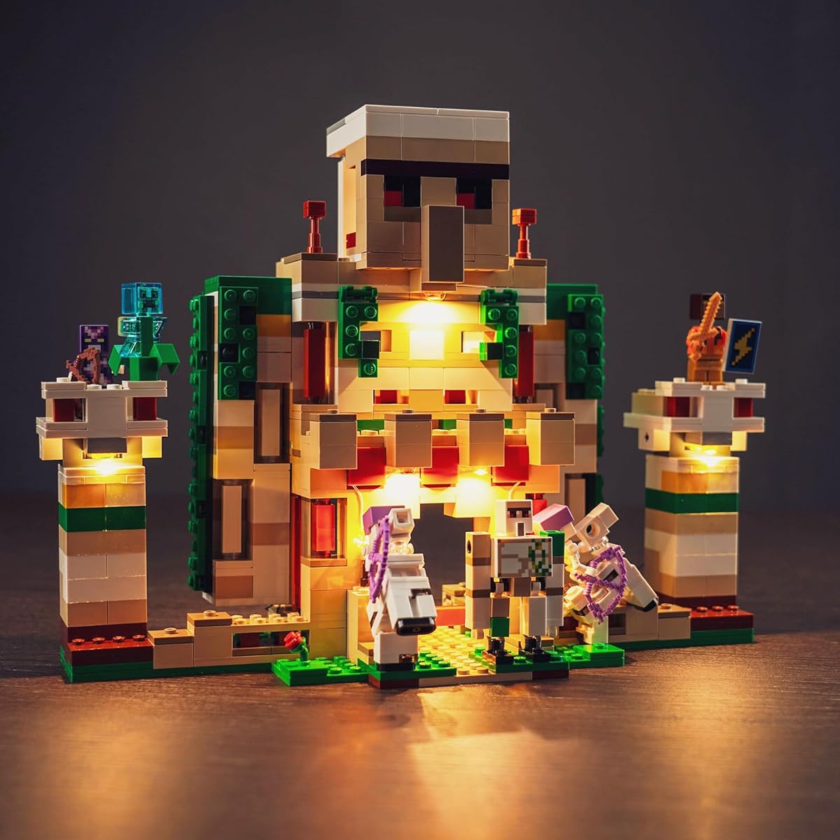 BrickBling Light Kit for Lego Iron Golem Fortress Building Toy Set Creative Lighting Compatible with Lego 21250 (Lights Only, No Bricks)