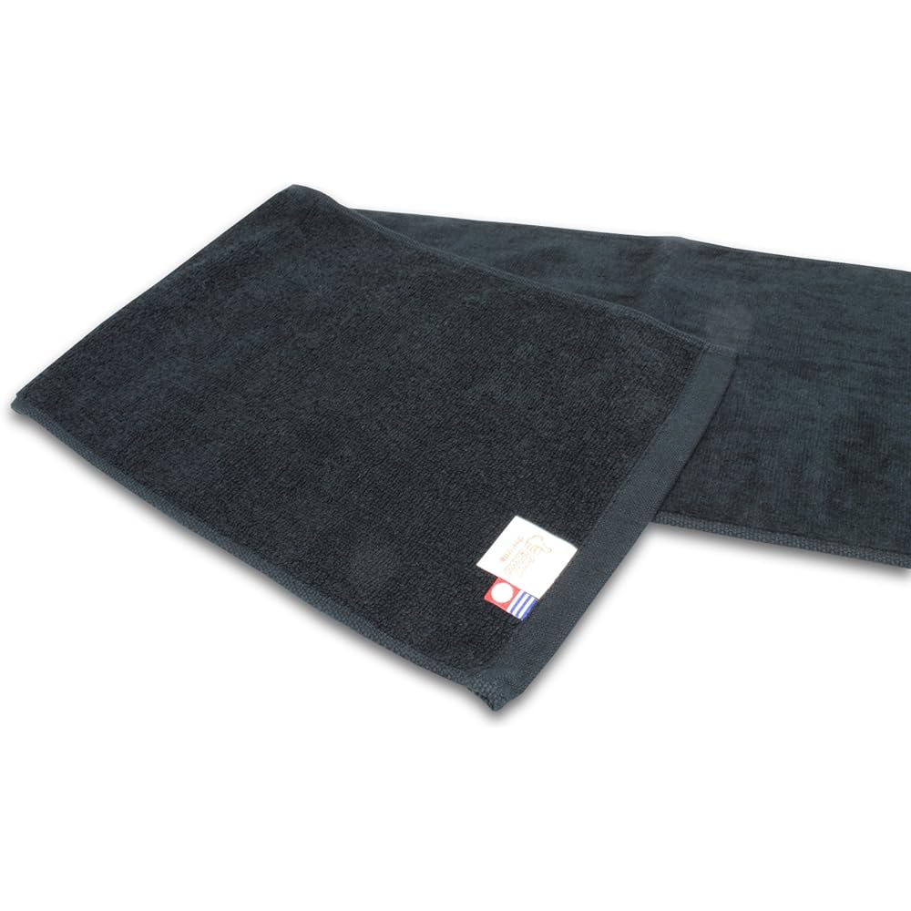 oruta Imabari Muffler Towel Wristband Set of 2 Imabari Certified Made in Japan Sports Black Set of 2