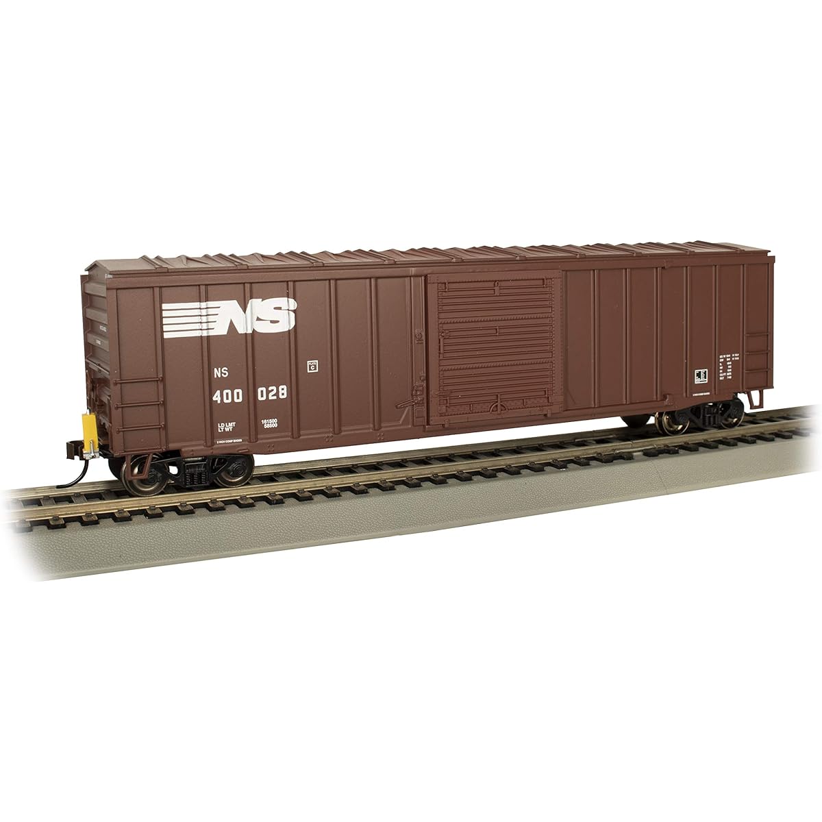 Bachmann Trains - 50' Outer Braced Box Car with Flashing Train Terminal - Norfolk Southern #400028 - HO Scale