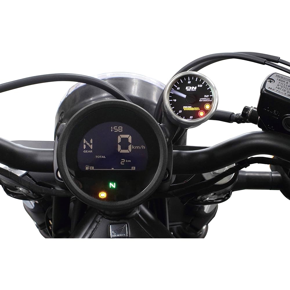 Special parts TAKEGAWA φ48 small DN tachometer 12500RPM with rev indicator Rebel 250 (MC49)/500 (PC60) 05-05-0121