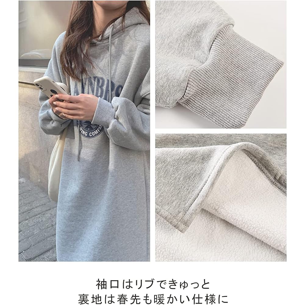 [Grcemlvfe] Parka, Women's Dress, Loose, Long, Body Covering, Long Sleeve, Fleece Lining, Hooded, Women's Wet, Zipper Parka, Warm, Cute, Large, Plain, Pretty, Stand-up Collar, Casual, Autumn, Winter