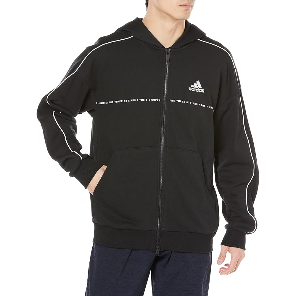 [Adidas] BUK37/JSY27 Men's Sweat Hoodie Warding Loose Fit French Terry Full Zip Parka