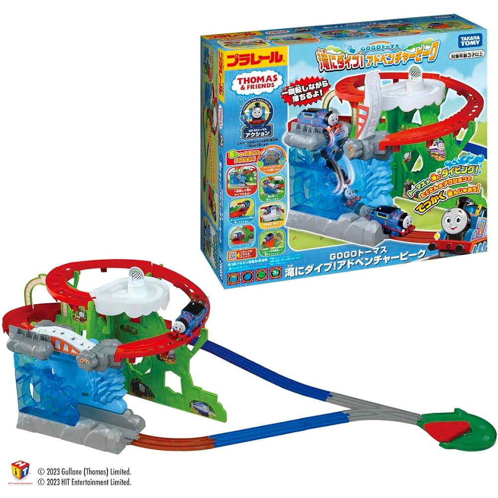 Takara Tomy Plarail Thomas GOGO Thomas Dive into the Waterfall! Adventure Peak Train Toy Ages 3+
