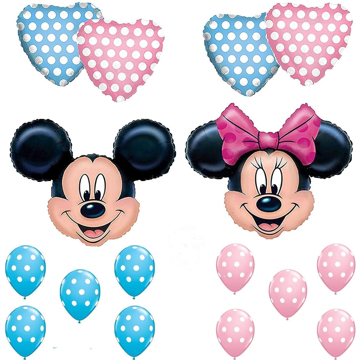 Mickey & Minnie Mouse Gender Reveal Baby Shower Balloon Decorations