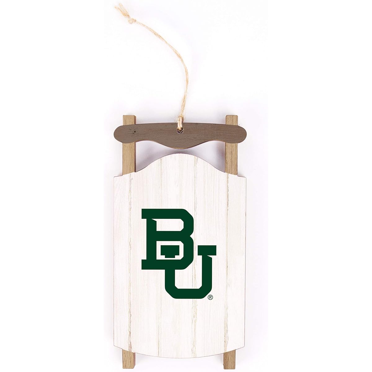 P. Graham Dunn Baylor University Logo Sled 5 x 2.625 MDF Wooden Holiday Hanging Ornament